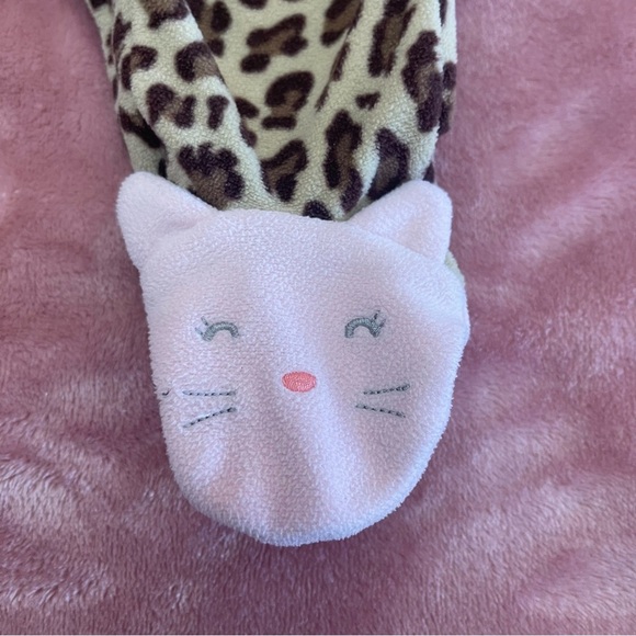 Carters Leopard Print Baby Footie Pajamas - Size 0-3M - Picture 2 of 6
